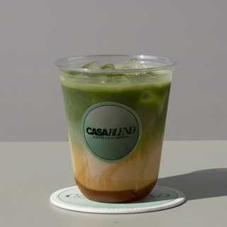 Iced Caramel Banana Matcha