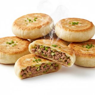 Pancake salata ripiena di carne di maiale - 猪肉馅饼