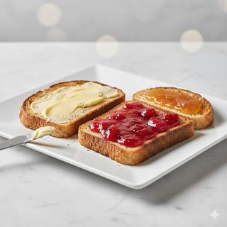 Tostada Con Mantequilla O Mermelada