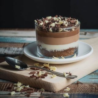 Tarta de tres chocolates