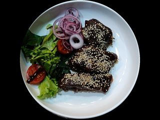 Реберця запечені з соусом BBQ