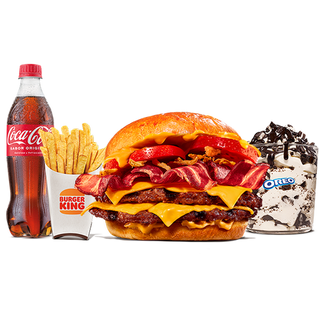 Menú Completo Duo Bacon Cheddar 2 Carnes