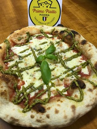 Margherita ao pesto