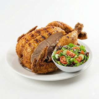 Medio Pollo Y Ensalada