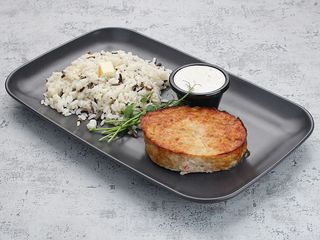 Kotlet z kurczak na parze Котлета з курки на пару з рисом (400g)