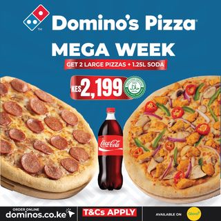 Mega Week Large : 2 Large Pizzas + 1.25L Soda