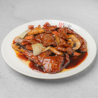 ternera con salsa de ostras