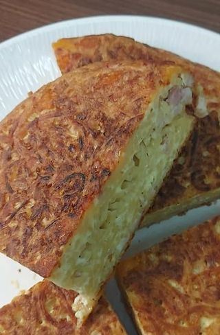 Frittatina di pasta con piselli