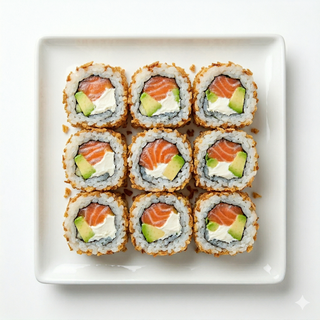 Salmón, Aguacate Y Cebolla Crujiente