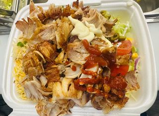 Riso con kebab menù