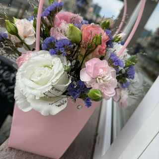 Torebka Rożowa kwiatowa 