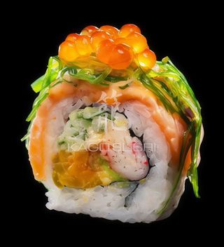 California uramaki Łosoś mowiprzypiekany z wodorostami 5szt