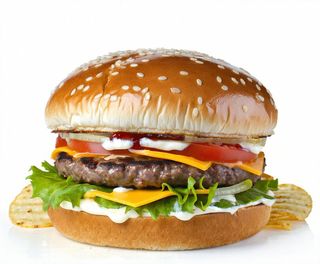 15. Hamburger selection con patatine, ketchup e maionese