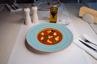 Supã cremã de roşii cu bufala 