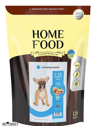 HomeFood PUPPY MINI Гіпоалергенний «Форель з рисом» 0,7