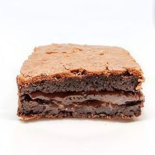 Brownie recheado com brigadeiro de chocolate