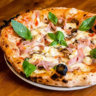 pizza cotto e funghi (30 cm.)