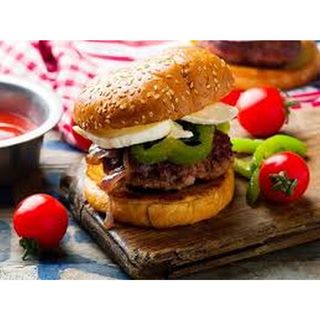 Chicken Burger With Sausage