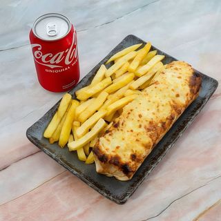 MENÚ Dürum Kebab Gratinado