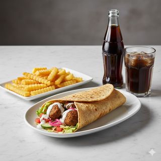 Dürüm falafel menú