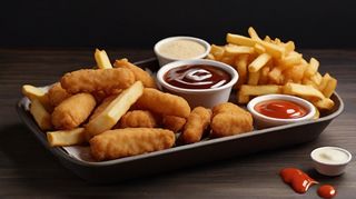 Картопля ФРІ+нагетси+кока кола 0.5л (240г)