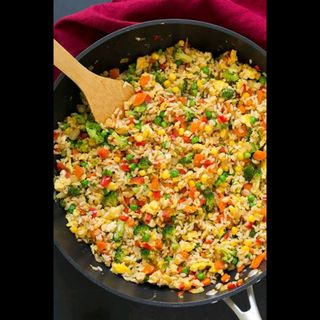Vegetable Fried Rice with Capsicums