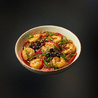 ЛОКШИНА ФУНЧОЗА (рисова) З КРЕВЕТКАМИ