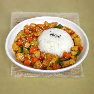 red pollo "gonbao"宫保鸡丁盖饭