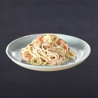 Паста фетучини с креветками 