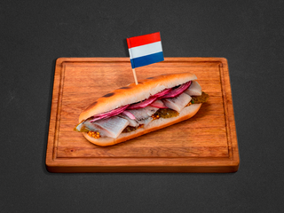 Голландський сендвіч з оселедцем