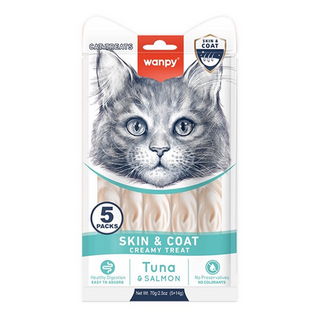 Wanpy Шкіра та шерсть рідкі ласощі для котів, 1 саше