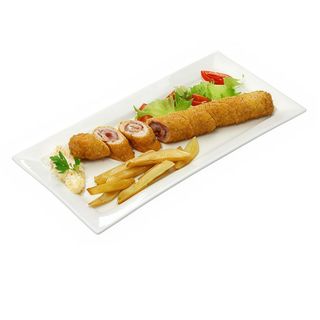 Flamenquín Casero De Cerdo Con Gorgonzola, Ibérico Y Pimientos