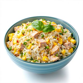 Ensalada De Arroz Con Maíz Y Atún