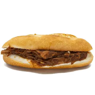 72. Pulled pork y crema de Camembert