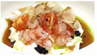 Burrata amaebi truffle