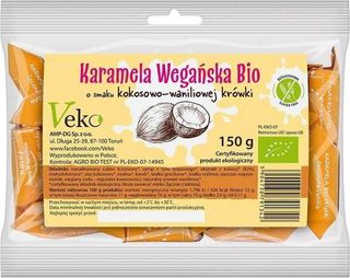 KARAMELA WEGAŃSKA O SMAKU KOKOSOWO - WANILIOWEJ KRÓWKI BIO 150 g - EKOFLORKA