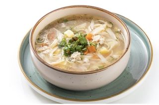 Коже куриный с лапшой