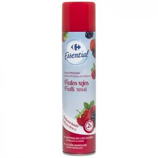 Ambientador Aerosol Frutos Rojos Carrefour Essential 300 Ml.