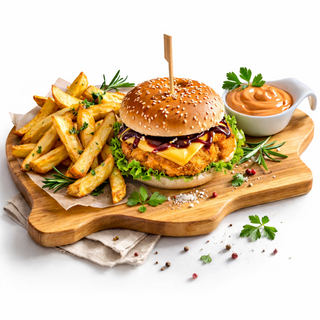 Meniu Burger Pui 300/200/80gr