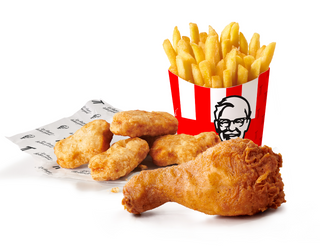 1pc Chicken, 4 Nuggets, Regular Chips