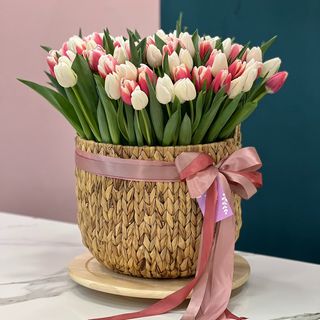 Цветочная композиция в корзине - #59