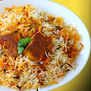 Fish tikka biryani