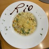 Ризото с пиле, зеленчуци и сметана 