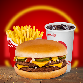 Double cheeseburger veliki meni