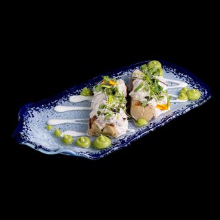 Puerro confitados con perdiz escabechada