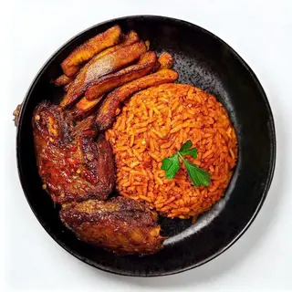 Jollof Rice + Chicken + Plantain