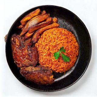 Jollof Rice + Chicken + Plantain