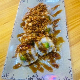 Uramaki de salmón cocido crispy (8 pzs.)