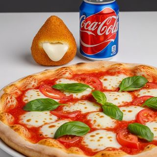 Menù pizza al piatto + 1 supplì + bibita piccola