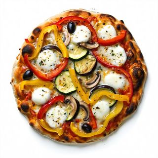 Pizza bianca vegetariana - al piatto